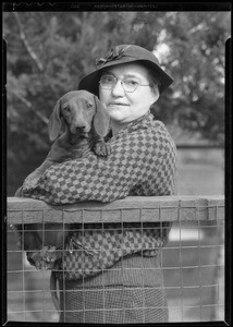 Mrs. Greenburg's dachshunds, Southern California, 1935