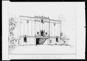 Drawing of Golden Gate Theater, Southern California, 1927