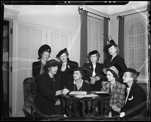 Women's Breakfast Club Committee at Salvation Army home, 2617 North Griffin Avenue, Los Angeles, CA, 1940