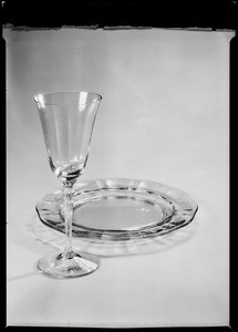 Glass dish and tumbler, Southern California, 1931