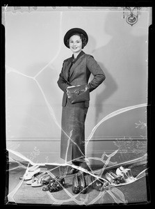 Shoe publicity at Biltmore Hotel, May Co., Southern California, 1936