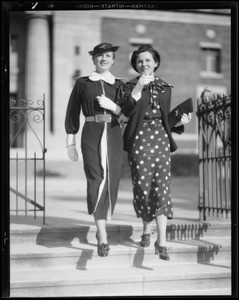 Girls walking, Bullock's, Southern California, 1935