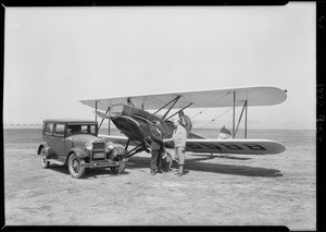 Airplane with Essex car on Mines Field