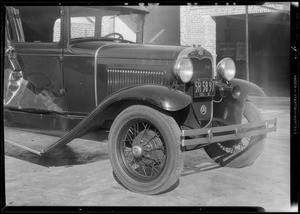 Ford sedan, H.E. Koonz, owner, Southern California, 1931