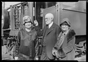 Arrivals of officials of Mormon Church, Southern California, 1927