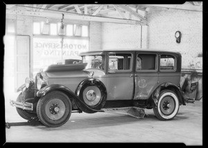 Wrecked Packard at Ace Auto Works, 1211 West Pico Boulevard, Los Angeles, CA, 1931