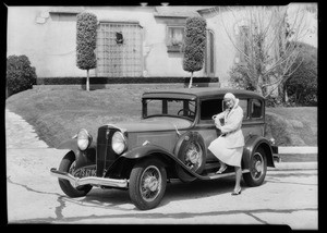 Studebaker and Corliss Palmer, Southern California, 1931