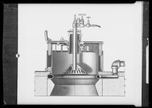 Drawing of machinery, Southern California, 1932