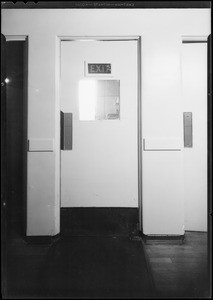 Swinging door in Angeles Hospital, Eells versus Angeles Hospital, Southern California, 1930