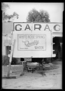 White Rose Water Co. case, South Pasadena, Southern California, 1933