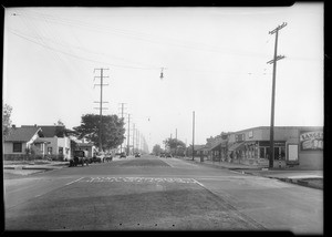 Intersection of Saturn Avenue and Santa Fe Avenue, Huntington Park, CA, 1933