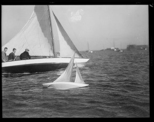 Model yachts at Cabrillo Beach, Los Angeles, CA, 1930