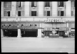 May Co. garage & Sampsel's cafe, Mrs. Lafferty vs. May Co., Los Angeles, CA, 1934