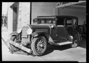 Buick sedan, assured Mrs. W. E. McCully, Southern California, 1930