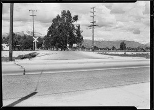 Street intersection, Baldwin Park, CA, 1930