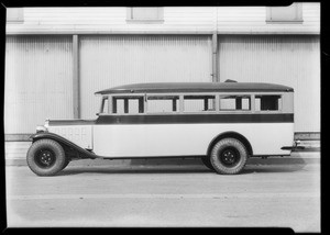 Bus, Buick chassis, Southern California, 1932