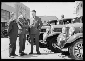 Publicity at De Soto warehouse, Southern California, 1932