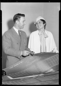 Miss Pretto Bell purchasing first box seat, Southern California, 1933