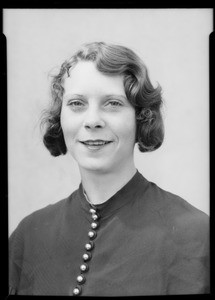 Mrs. Schroder - Ford winner, Southern California, 1934