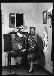 June Collyer in her home, Southern California, 1928