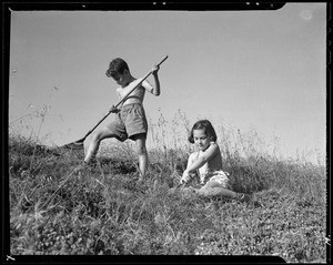 Children at various Community Chest agencies for Times photo, Southern California, 1940