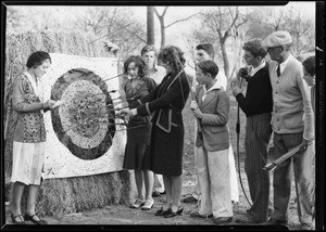 Archery at Griffith Park, Mr. Beeson, Instructor, Los Angeles, CA, 1930