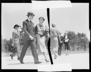 Group on street for Roto advertisement, 1st of series, Southern California, 1931