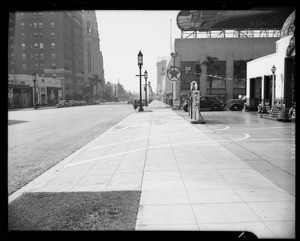 Texaco station driveway, Los Angeles, CA, 1940