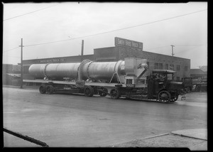 Large dryer on truck, Southern California, 1930