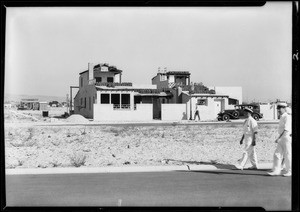 Houses and construction at Lido Isle, Newport Beach, CA, 1931