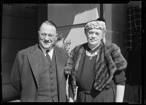 Senator Sordoni and wife, Southern California, 1940