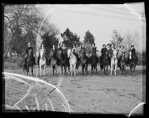 Riding class, Southern California, 1936