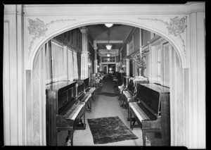Piano department store, Los Angeles, CA, 1926