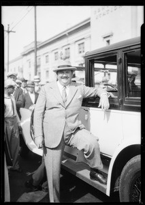 Paul Whiteman at Union Pacific station, Southern California, 1926