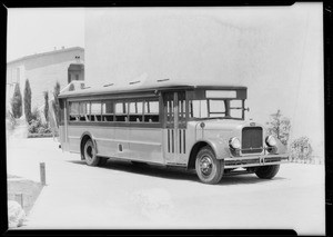 Passenger bus at First National Studio, Southern California, 1929