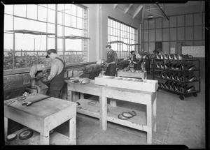 Buffers at Woodlite factory, Hollydale, South Gate, CA, 1930