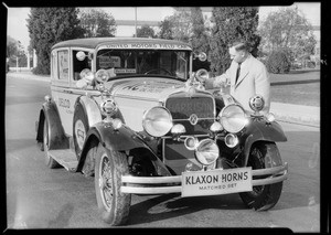 Car with accessories, Southern California, 1932