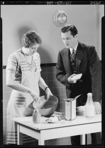 Investigator in kitchen, Southern Califiornia, 1934