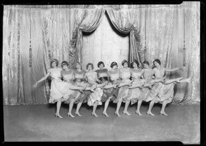 Chorus girls, Music Box Theatre, Southern California, 1927