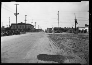 Intersection at East Washington Boulevard and Griffith Avenue, Los Angeles, CA, 1931