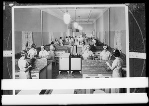 Postcards on cooking class, Southern California, 1933