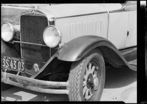 Studebaker, Florence Johnson assured, Southern California, 1935