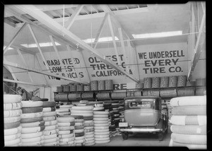 Tire stores, Los Angeles, CA, 1932