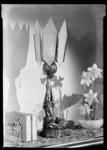 Modernistic lamp, Franklins Outfitting Co., Southern California, 1931