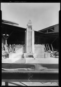 Model of Los Angeles City Hall, Southern California, 1928