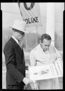 Salesman showing chart, Southern California, 1932