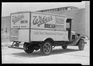 Weber Baking Co. truck, Southern California, 1931