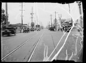 Accident, Budlong Avenue and West Jefferson Boulevard, Los Angeles, CA, 1935