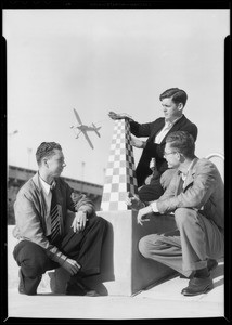 Model pylon and boys, Southern California, 1933