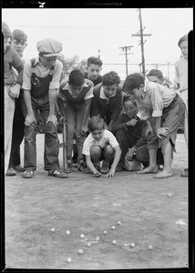 Marble champions at Echo playground, Southern California, 1931